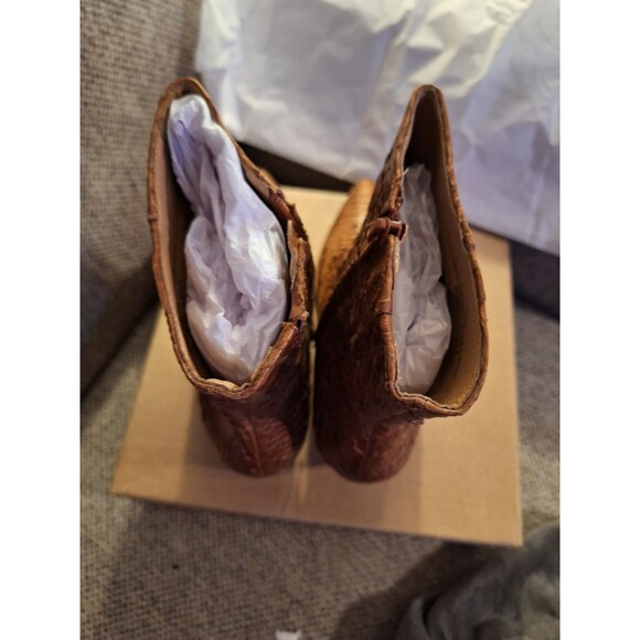 Matisse Caty Snake Pointed Toe Cowboy Zippered Booties Womens BROWN Casual Boots - Picture 5 of 16